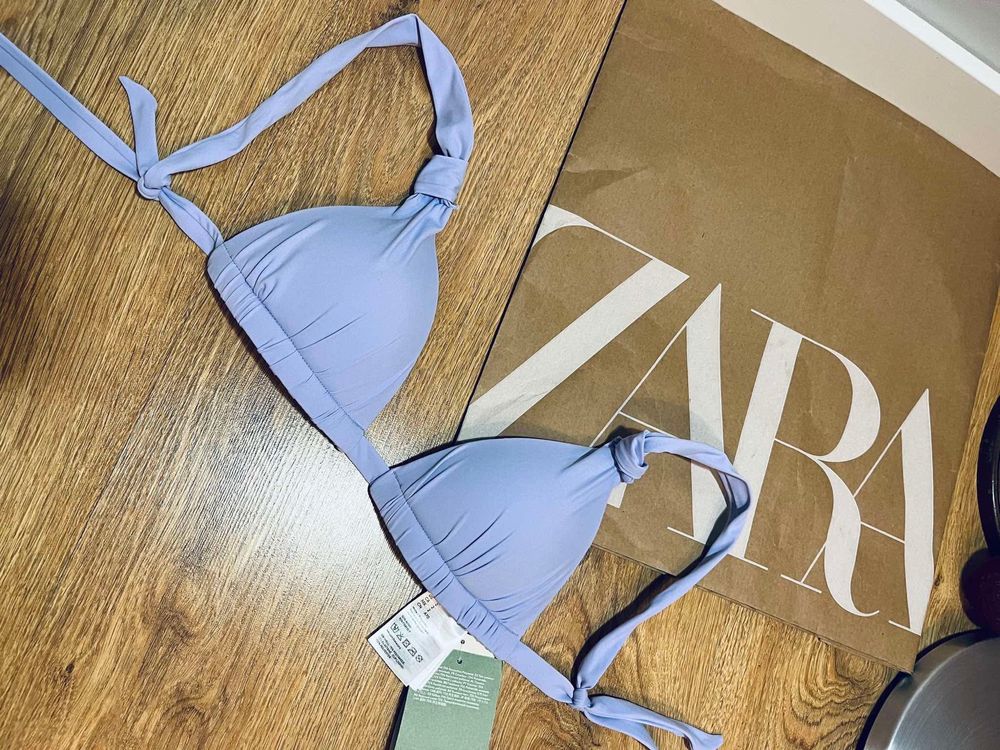 H&M 34 XS bikini góra jasny fiolet nowy strój kapielowy