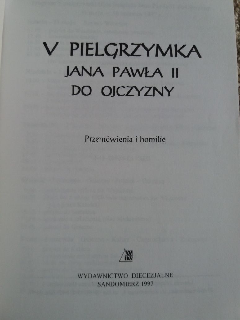 5 pielgrzymka JP2 do Ojczyzny- wyd Sandomierz