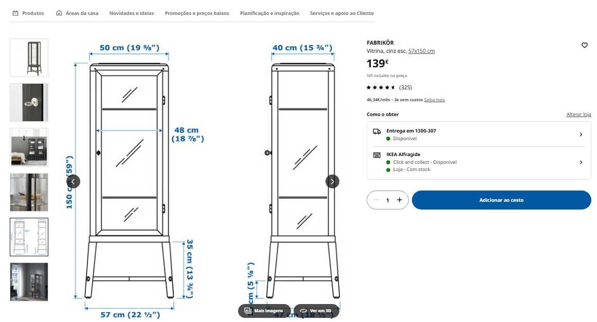 Móvel Vitrine IKEA