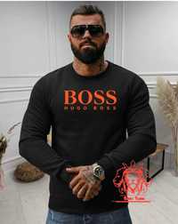 Bluzy męskie bawełniane z logo Boss