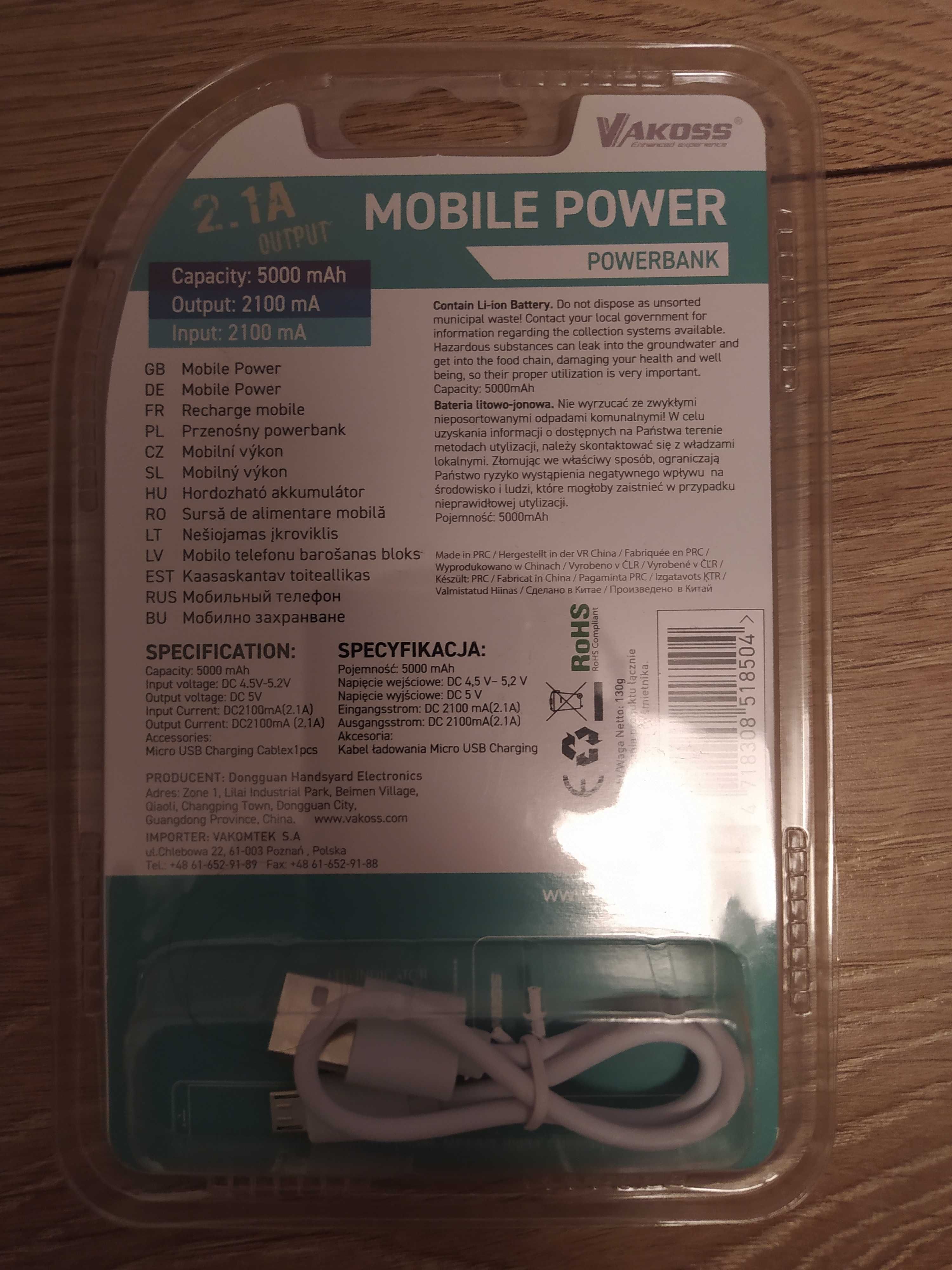 Powerbank Msonic 5000mAh