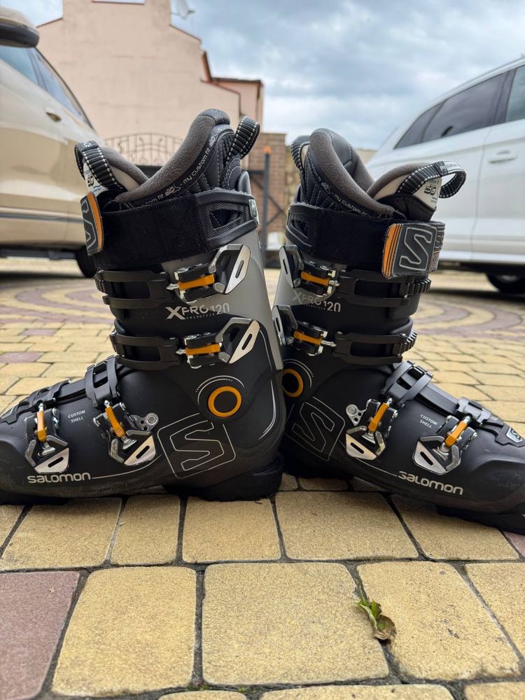Черевики гірськолижні Salomon X PRO  чорний/сірий Розмір 27.5