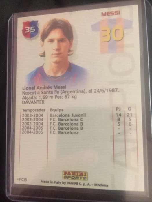Messi 2004/2005 ,rookie ,carta  campion Barça ,raridade ,aceto ofertas