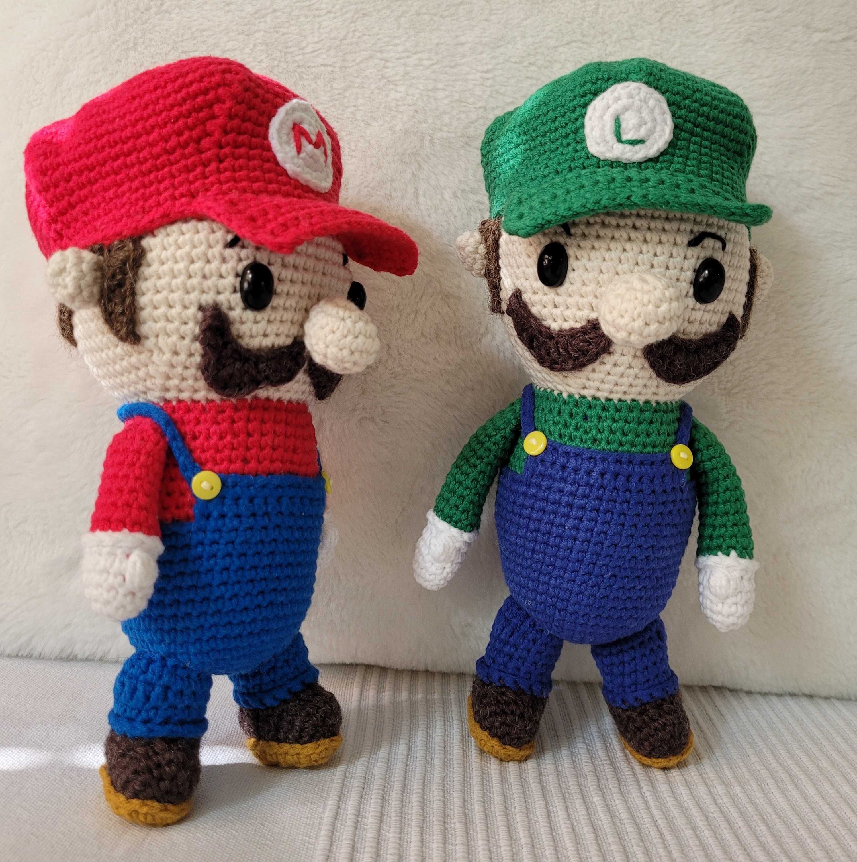Luigi Super Mario Bros maskotka Hand MAde