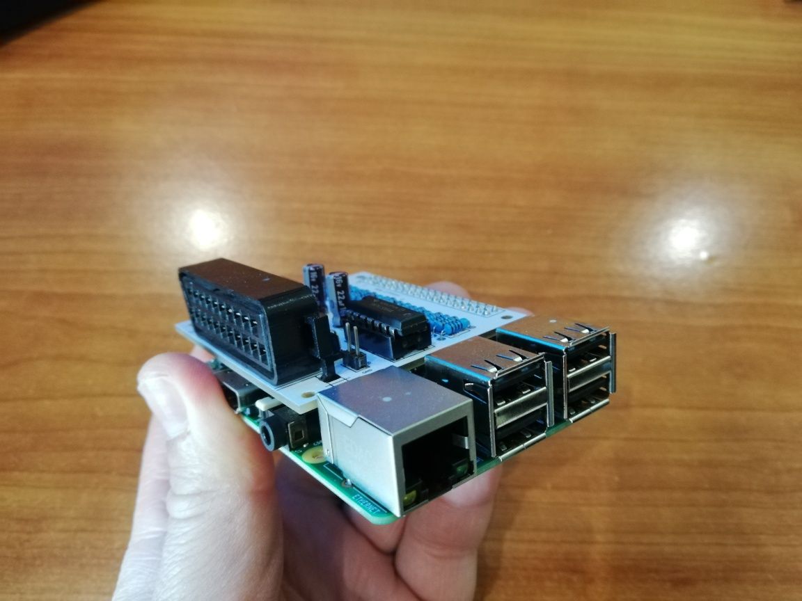 PI2Scart Adaptador SCART Saída RGB 15KHz para Raspberry pi 2/3 Via GPI
