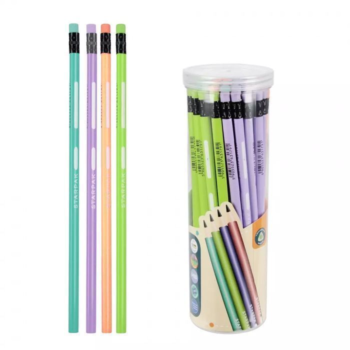 Ołówek z gumką Hb Trj Pastel Starpak Tub A 48 288/144