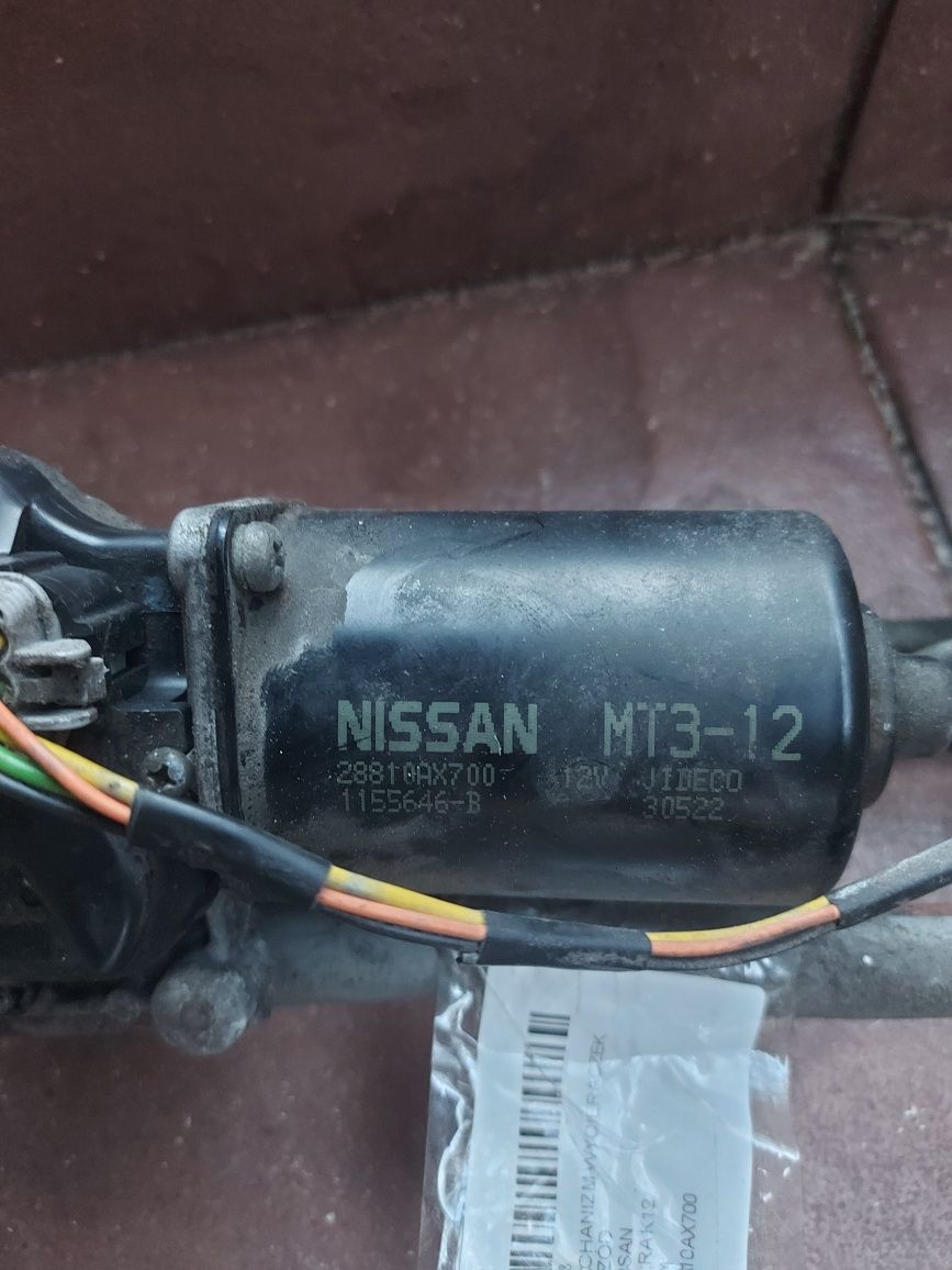 Mechanizm silniczek wycieraczek przód Nissan Micra k12