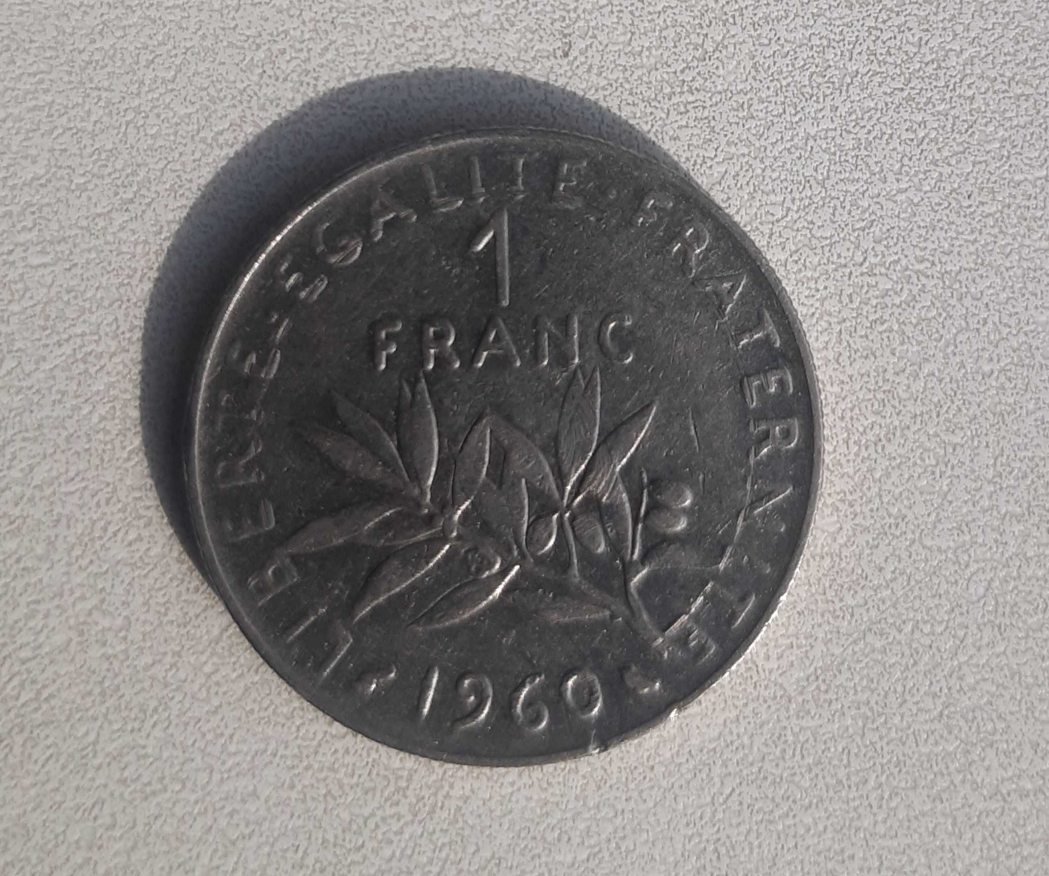 Монета Французский франк 1960