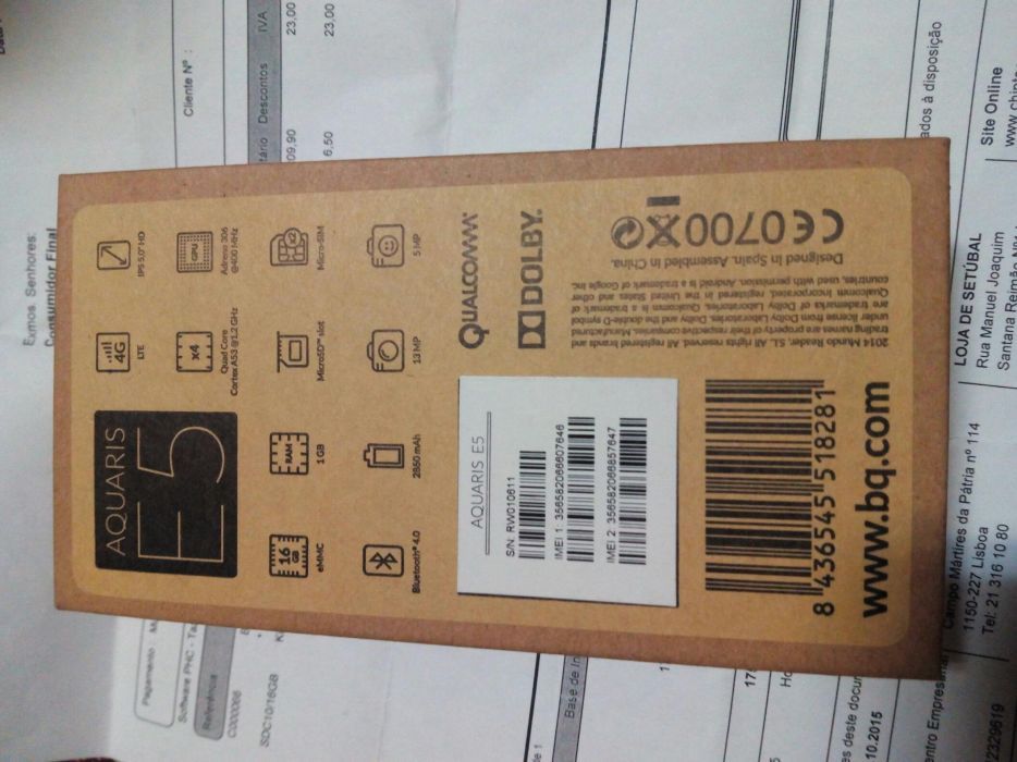 Telefone Bq e5 4g