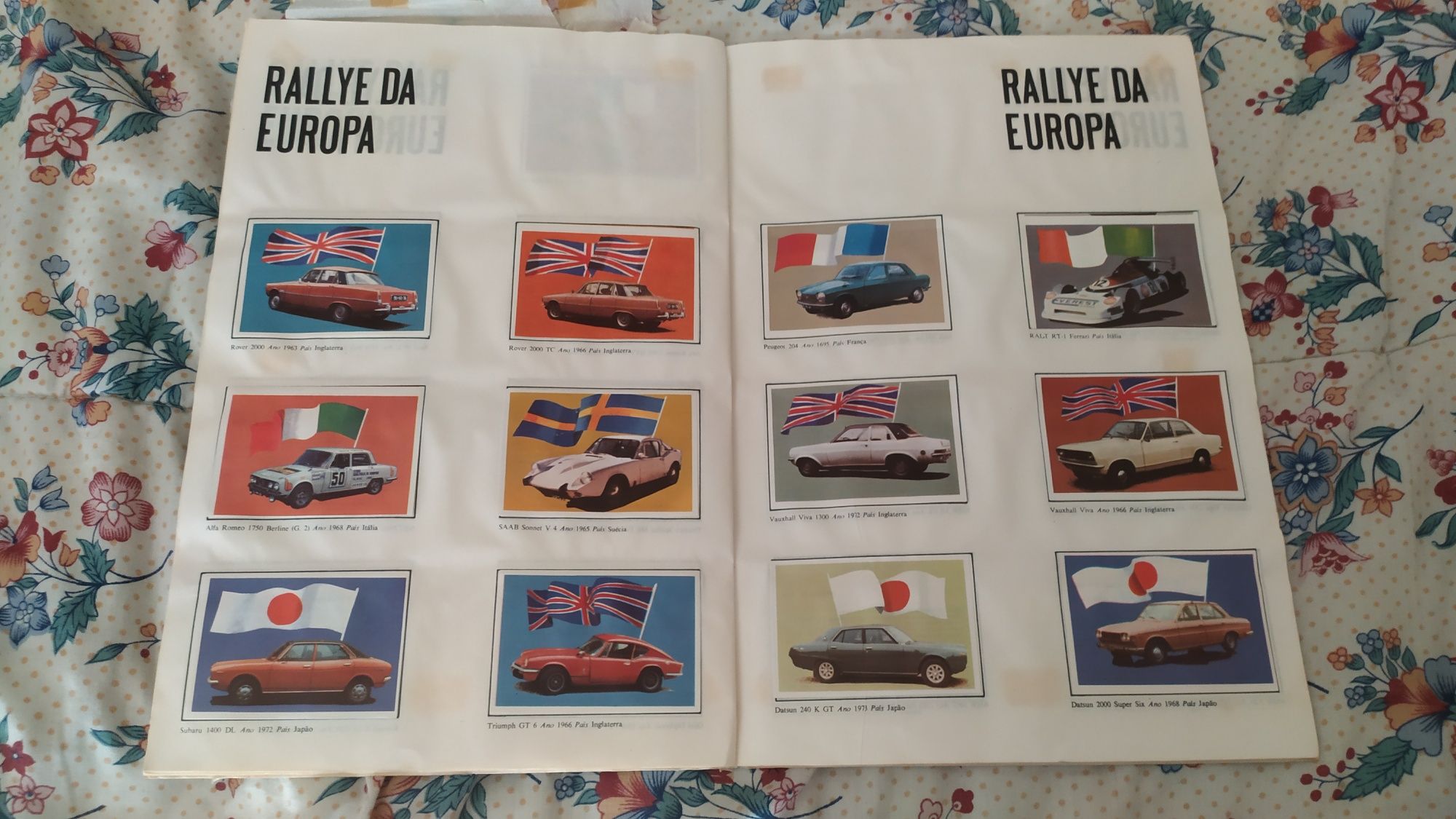 Caderneta RARA completa RALLYE DA EUROPA + 5 posters+ jogo tabuleiro