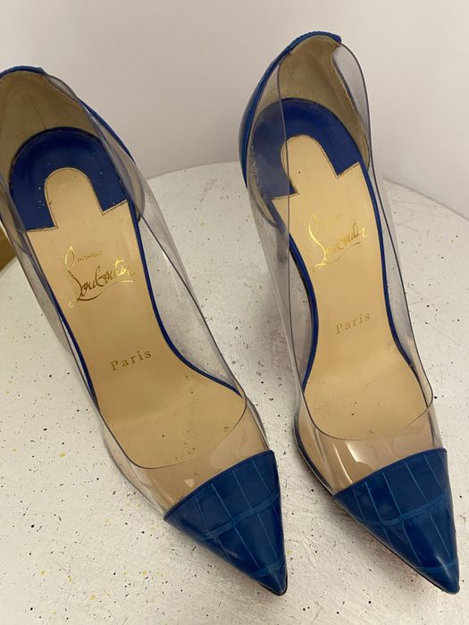 Крокодилові туфлі Louboutin, маломірні, 35/35,5р деграстрасс оригінал!