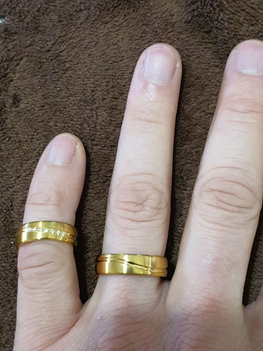Alianças lindissimas, ouro laminado 18k