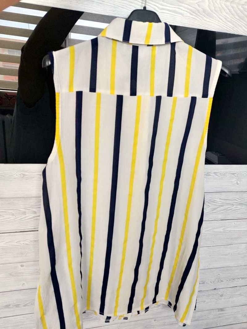 koszula, bluzka w paski bez rękawów 38 M, L Parisian Collection