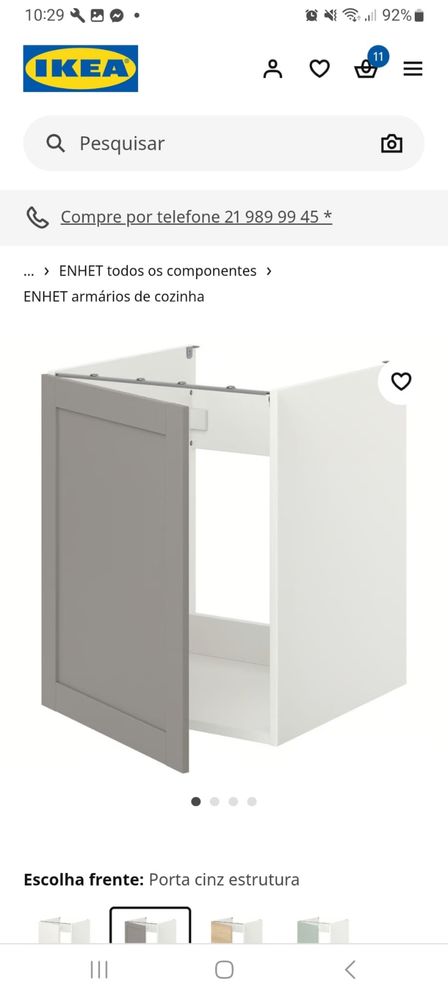 Moveis cozinha cinza