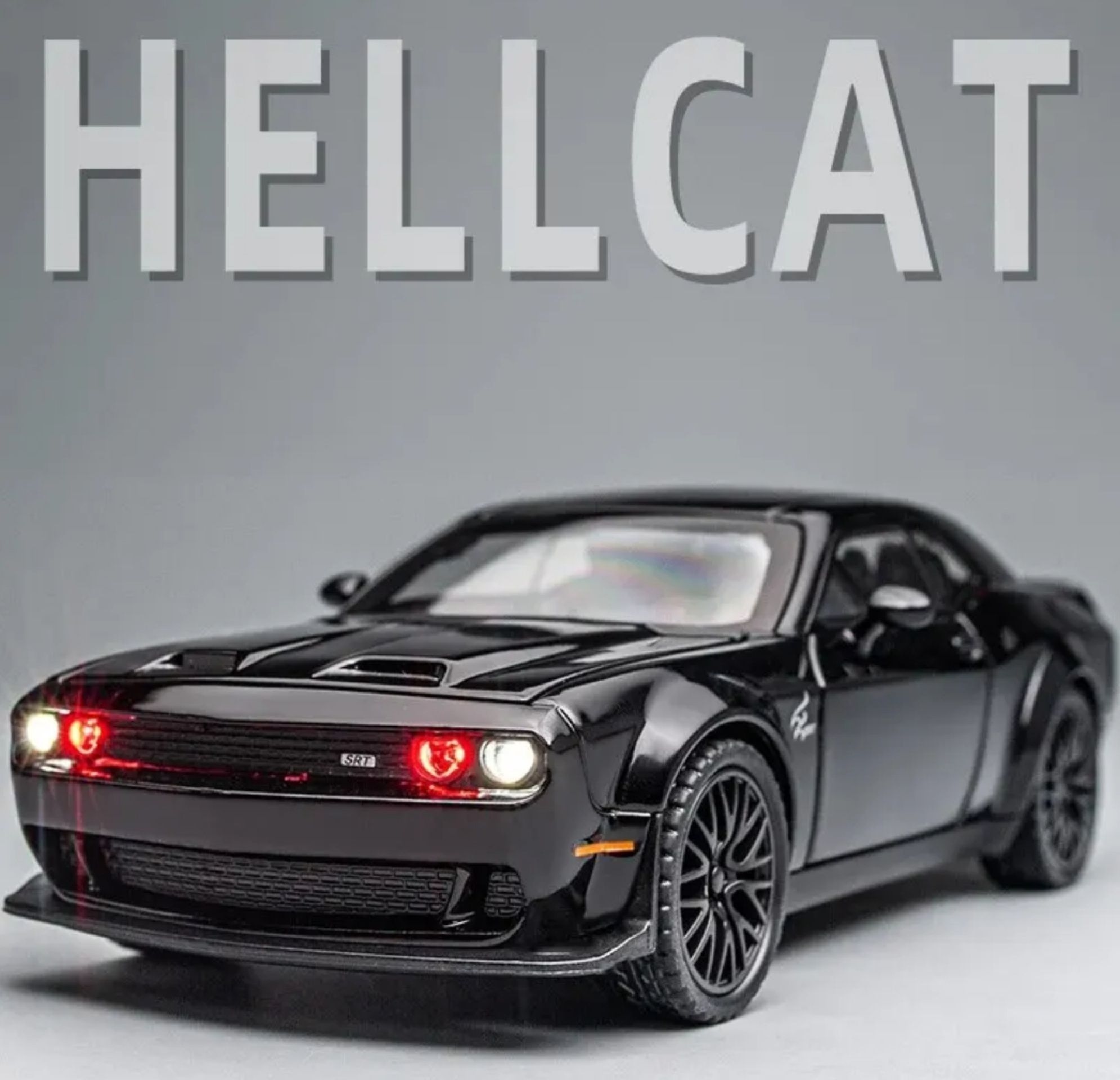 Model auta Dodge Challenger Hellcat czarny 1:32 Nowy