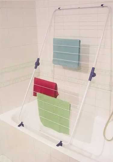 Suszarka na pranie NA WANNĘ nawannowa składana pow. suszenia 10m biała