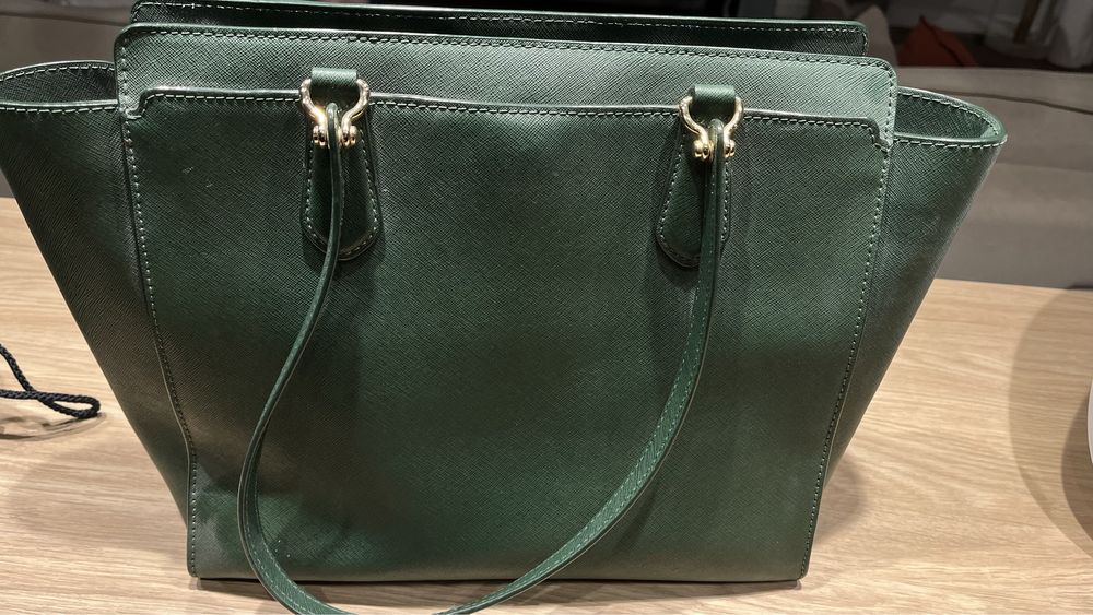 Torebka skórzana Michael Kors zielona