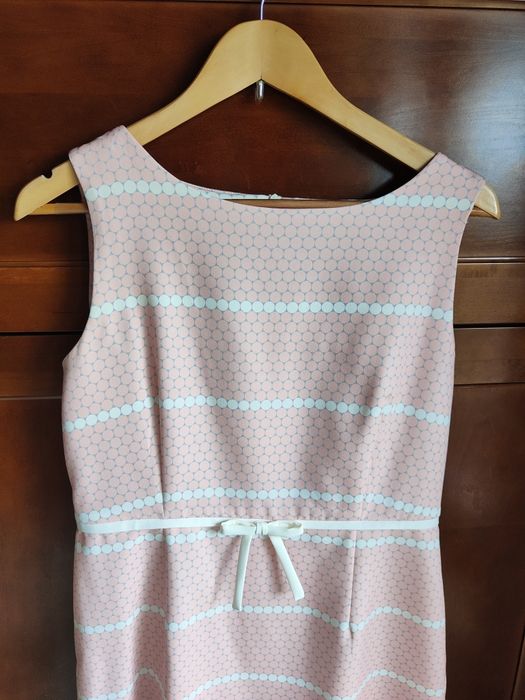 Sukienka damska 40 L Modello pudrowy róż wesele komunia chrzest imprez