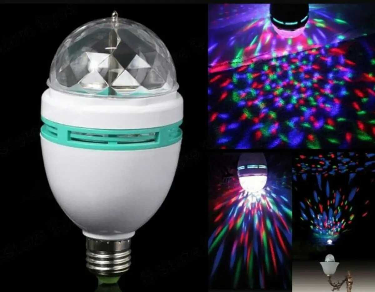 Диско лампа LED lamp для вечірок (обертається) 3W