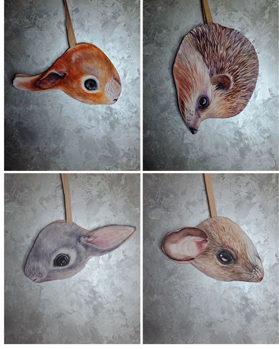 Маска костюм аксесуари для фотосесії зайчик вовк лисичка ведмідь олень