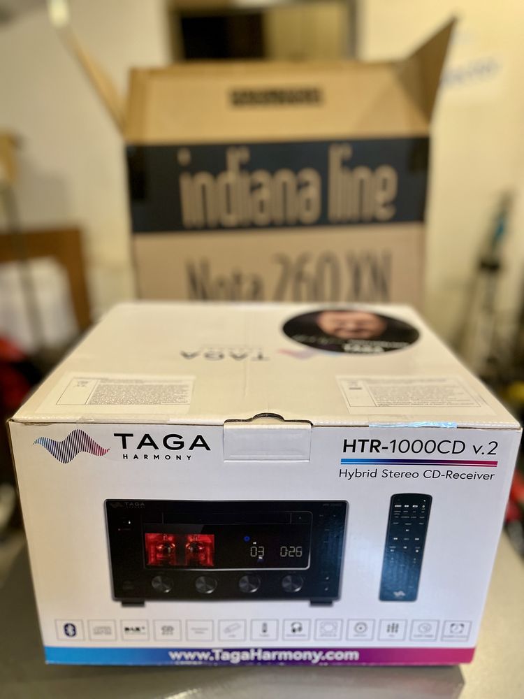 Zestaw hifi Taga harmony HTR-1000CD Indiana Line Nota 260X jak nowy