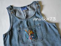 Jeansowa sukienka DISNEY Pooh Kubuś Puchatek na 7-8 lat 122/128