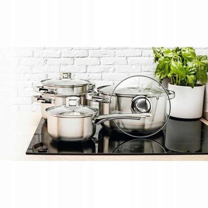 Komplet Garnków Rondel Stalowe Indukcja 8 El 20/16/14/12cm