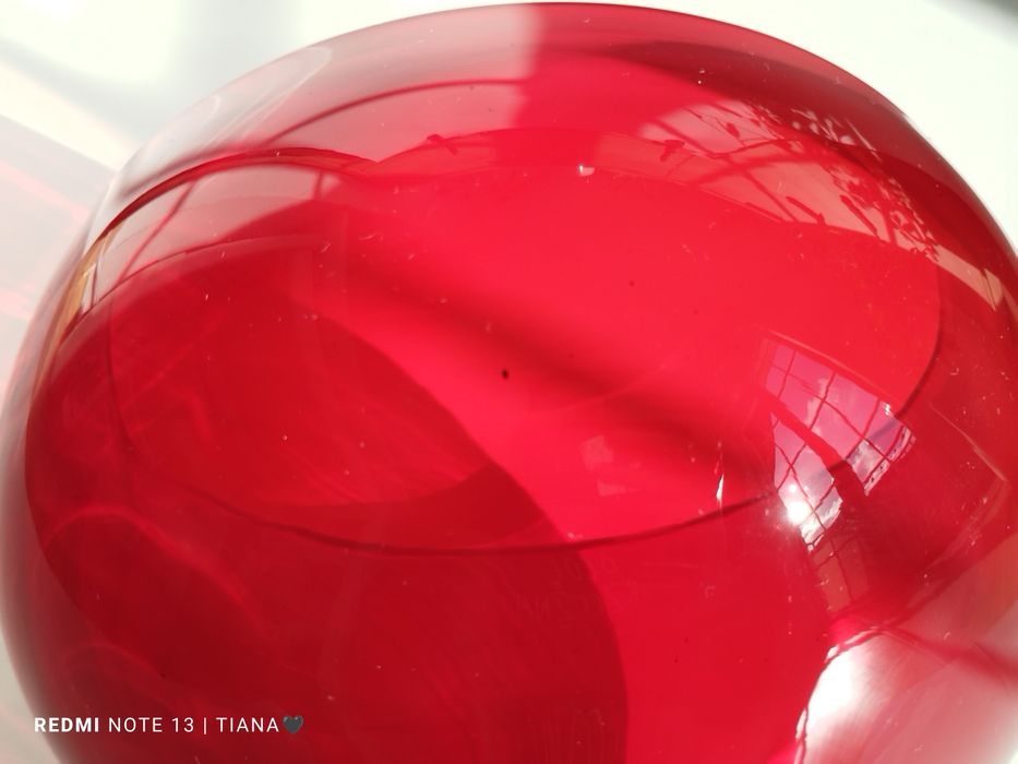 Wazon 30 cm szkło kolorowe vintage PRL Barbara Sudety Sadowski