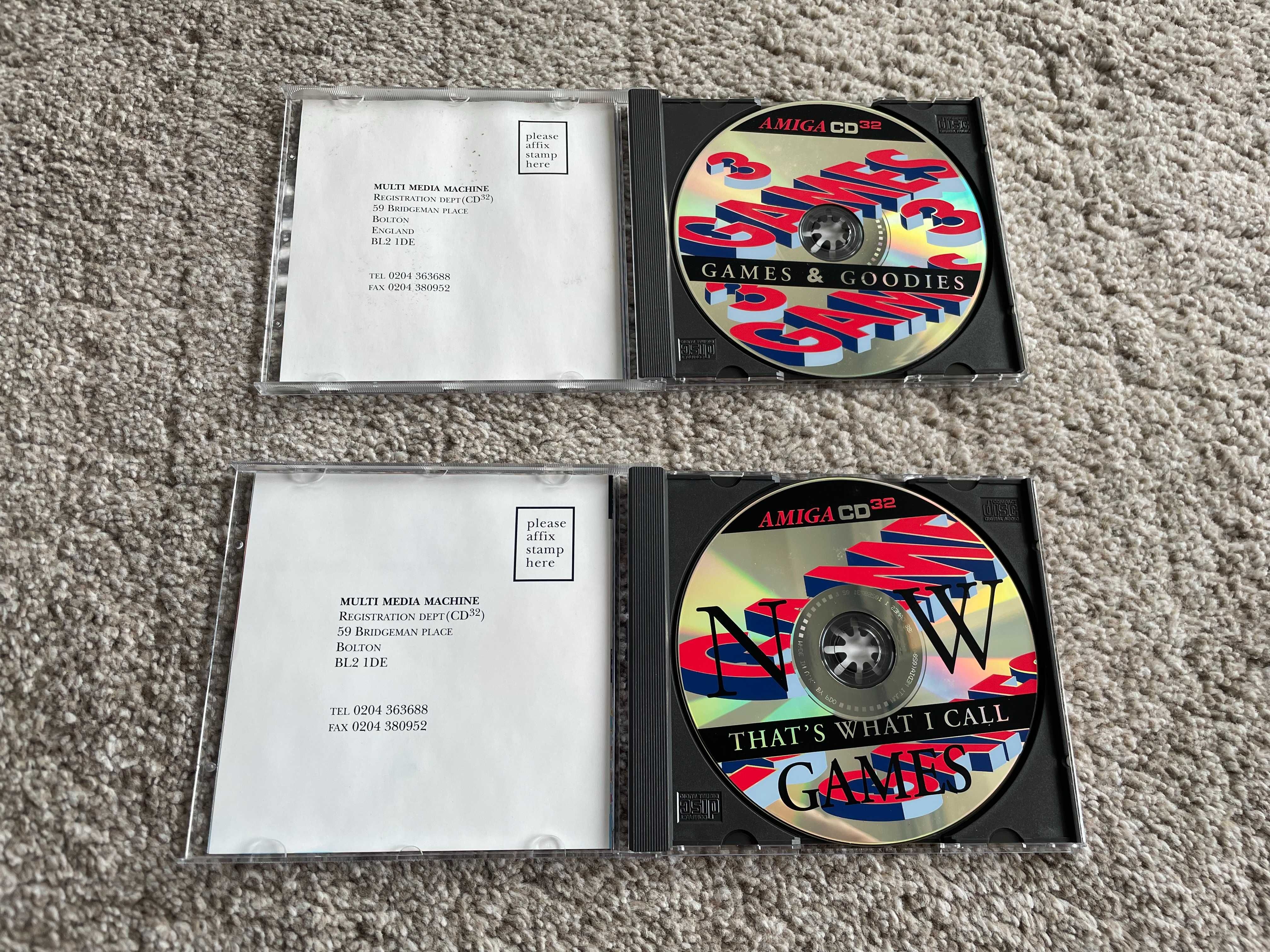 Dwie płyty z grami do Amiga CD32/ CDTV