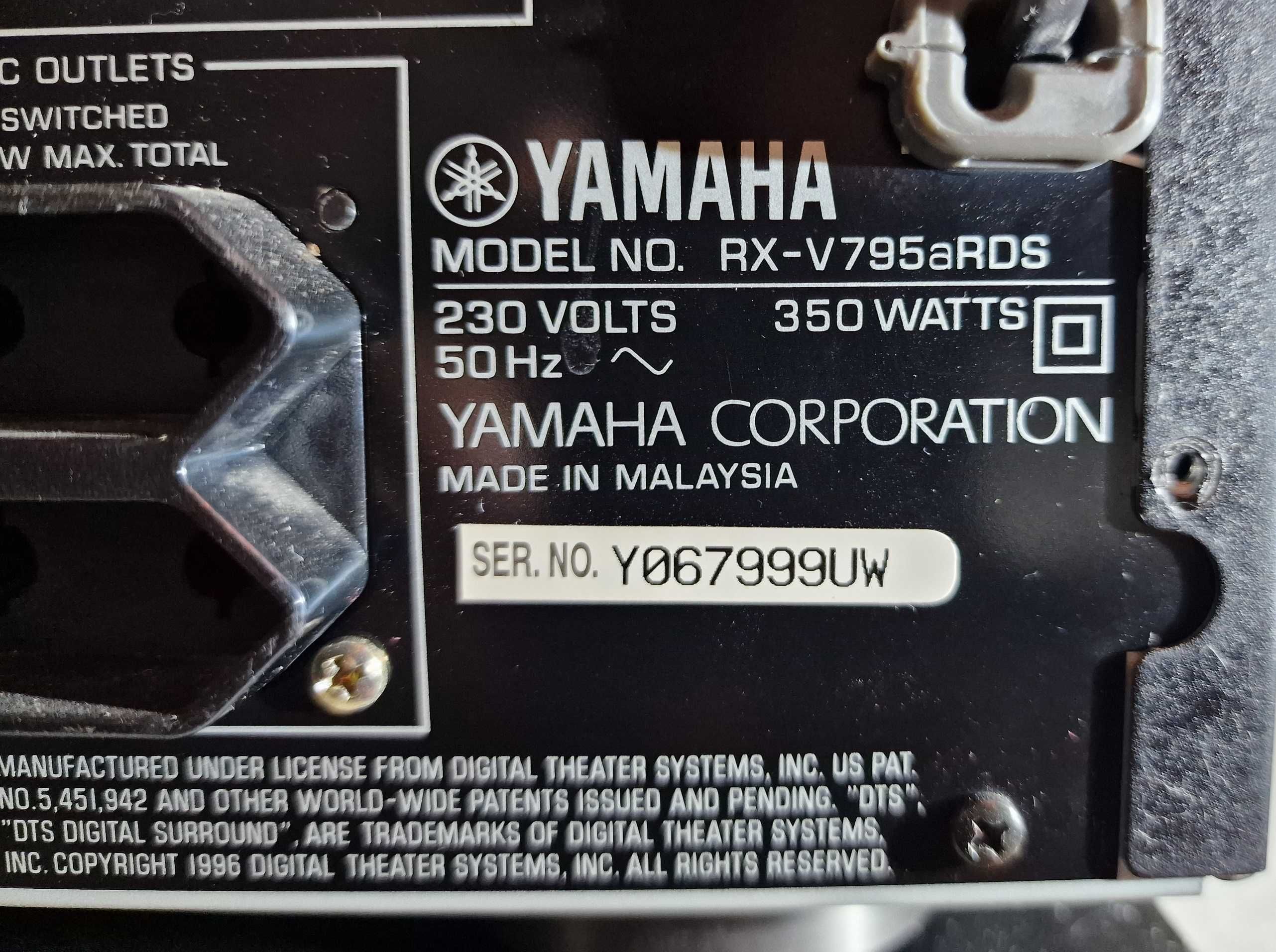 Amplificador Yamaha 350 Watts, AV Receiver_Mod RX - V795ARDS