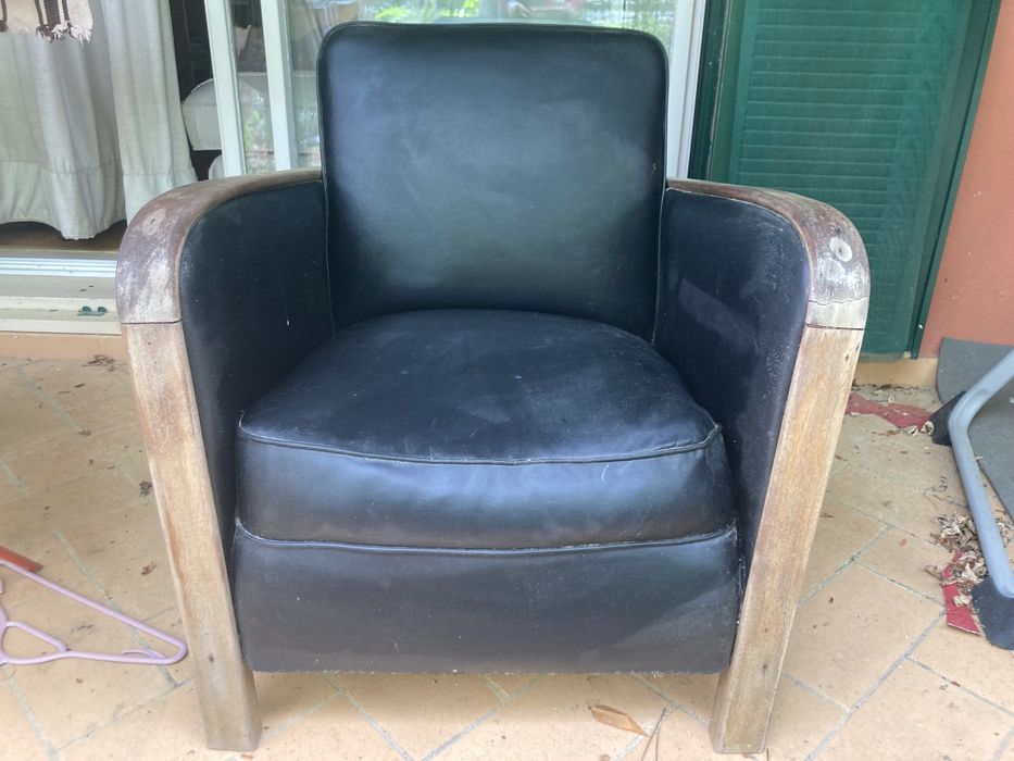 Sofa poltrona com molas vintage