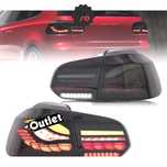 R022074C1 FARÓIS FULL LED PARA VOLKSWAGEN VW GOLF 6 08-12 BARRA DE LUZ OLED VERM