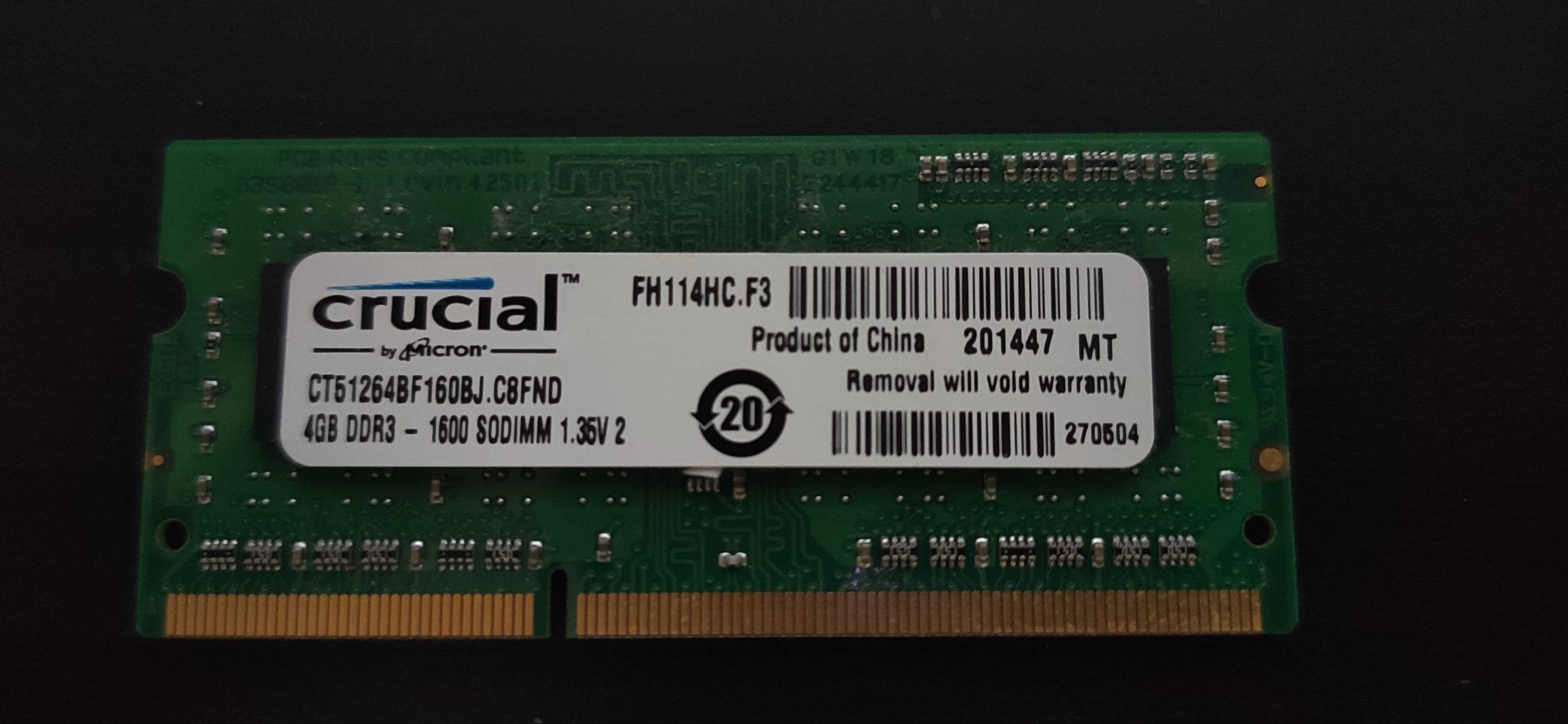 Ram 4GB DDR3 1600MHZ