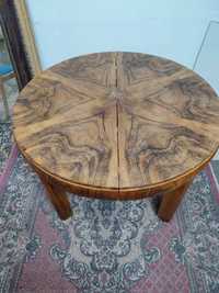 Stary stol okrągły art deco