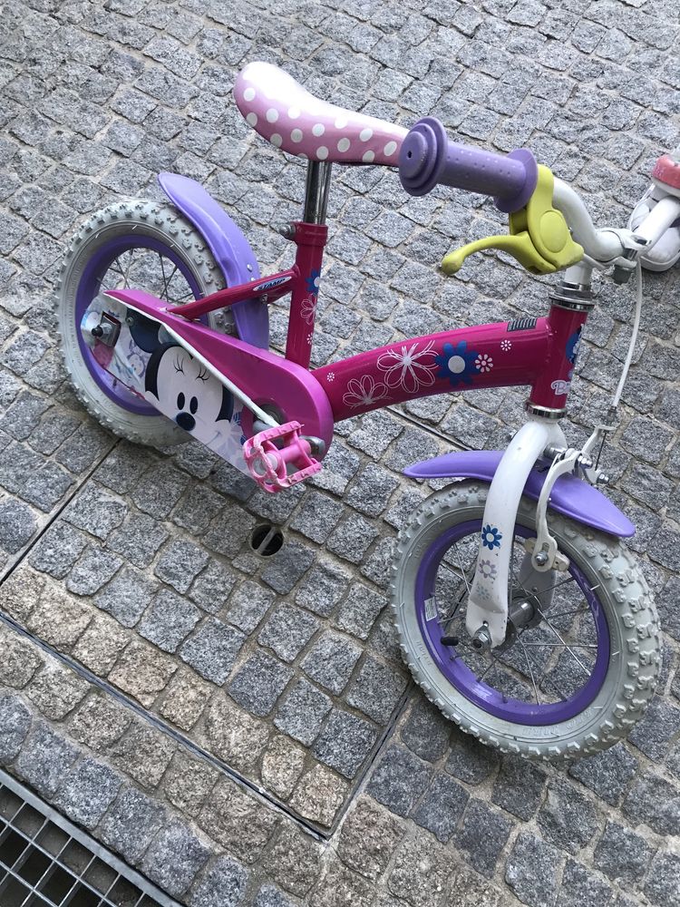 Bicicleta menina da minnie mouse