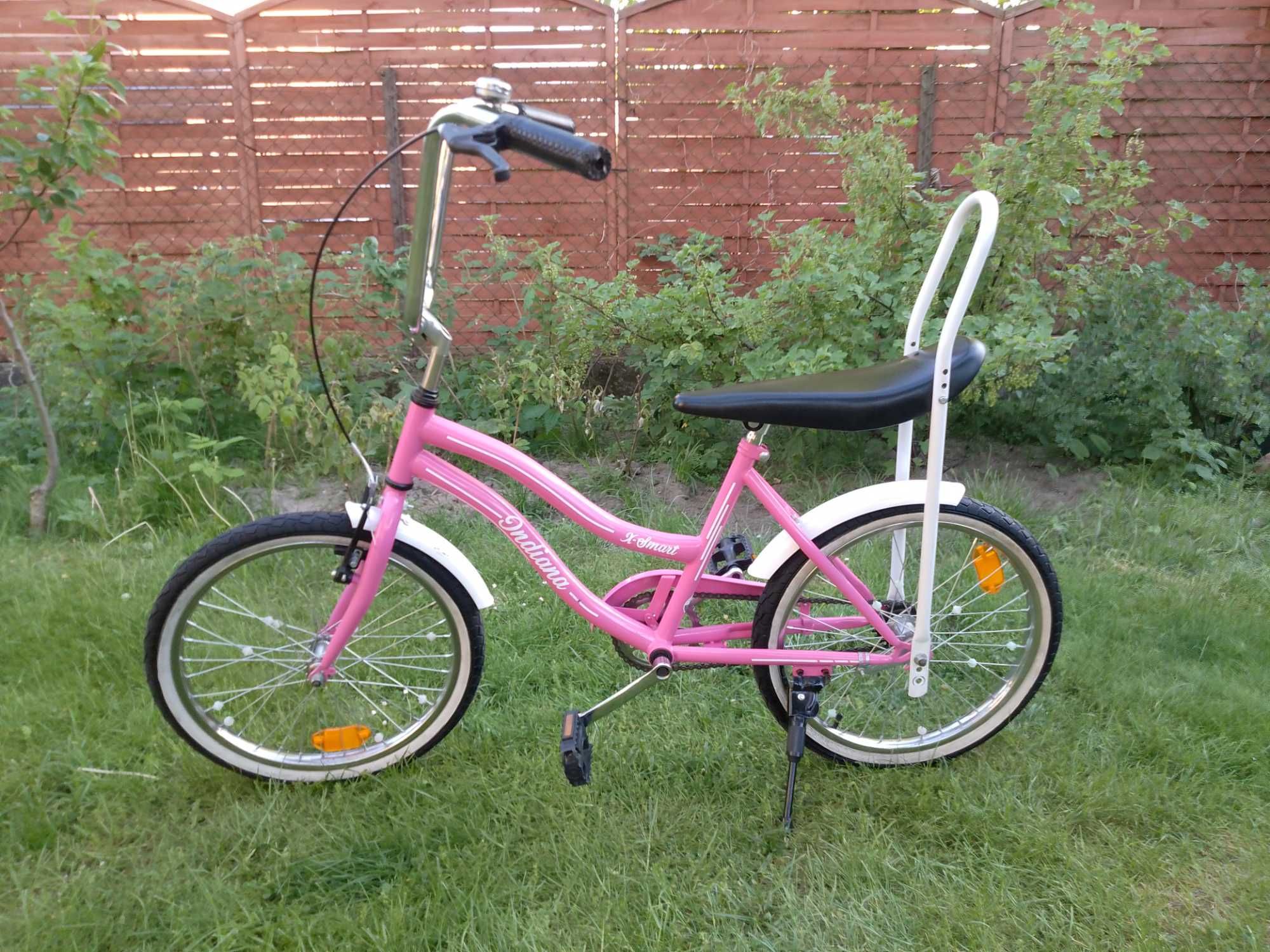 Rower Indiana 20 cali dla dziewczynki 6-9 lat. Różowy.