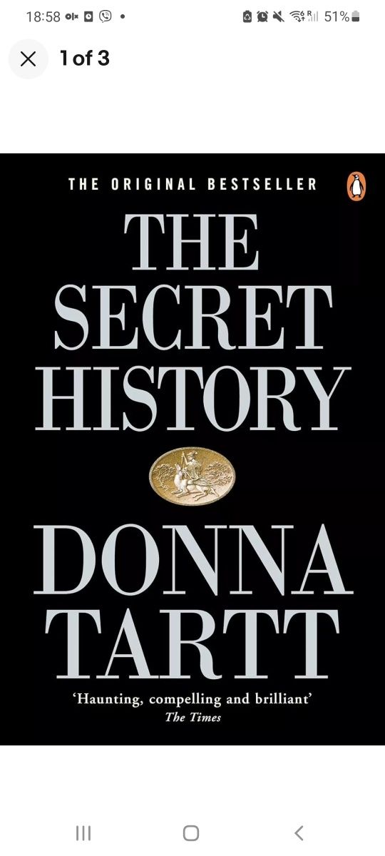 (дивіться опис) Книги англійською; Secret History, Donna Tartt