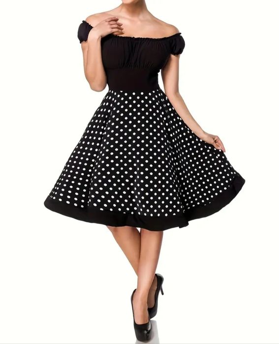 Stroje karnawałowe dla pary – retro,  lata 60.  w grochy.