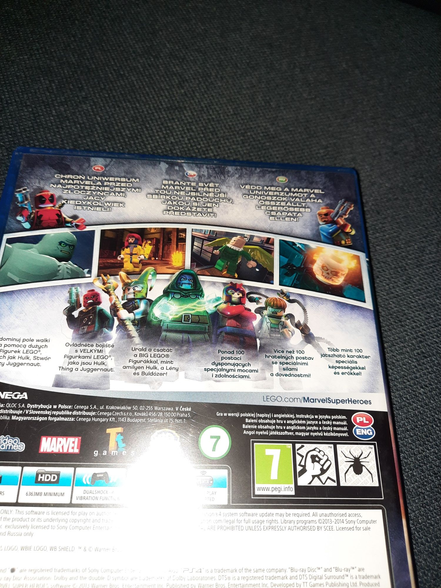 Sprzedam gre na PlayStation 4 i5 lego  marvel super heroes