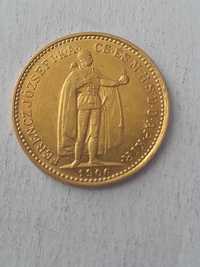 Moneta--10 Koron-1906-Węgry-złoto