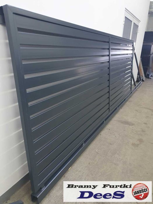 Brama przesuwna palisadowa 4000x1500 w komplecie