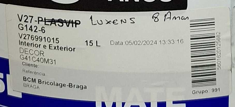 Tinta Exterior Luxens 15L (Novo) - Verde Escuro (Garrafa)