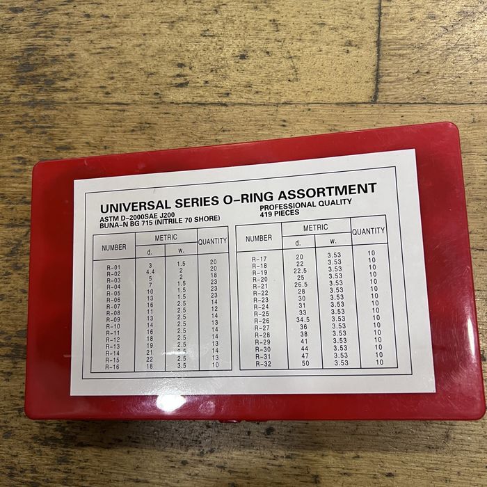 Caixa O-Rings /Vedantes/borrachas 419 Peças - NOVO