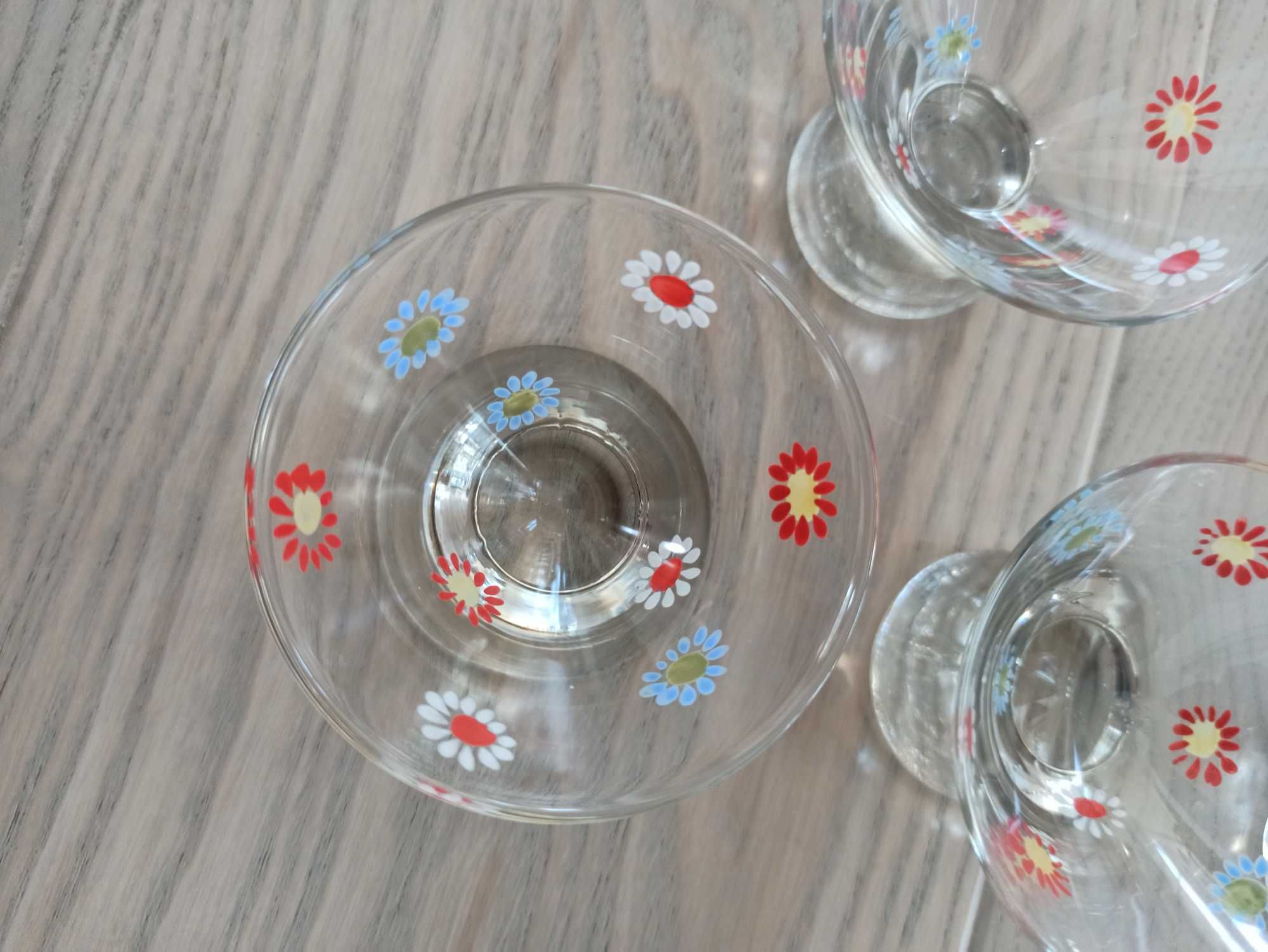 Karafka do nalewki ręcznie malowana kieliszki retro