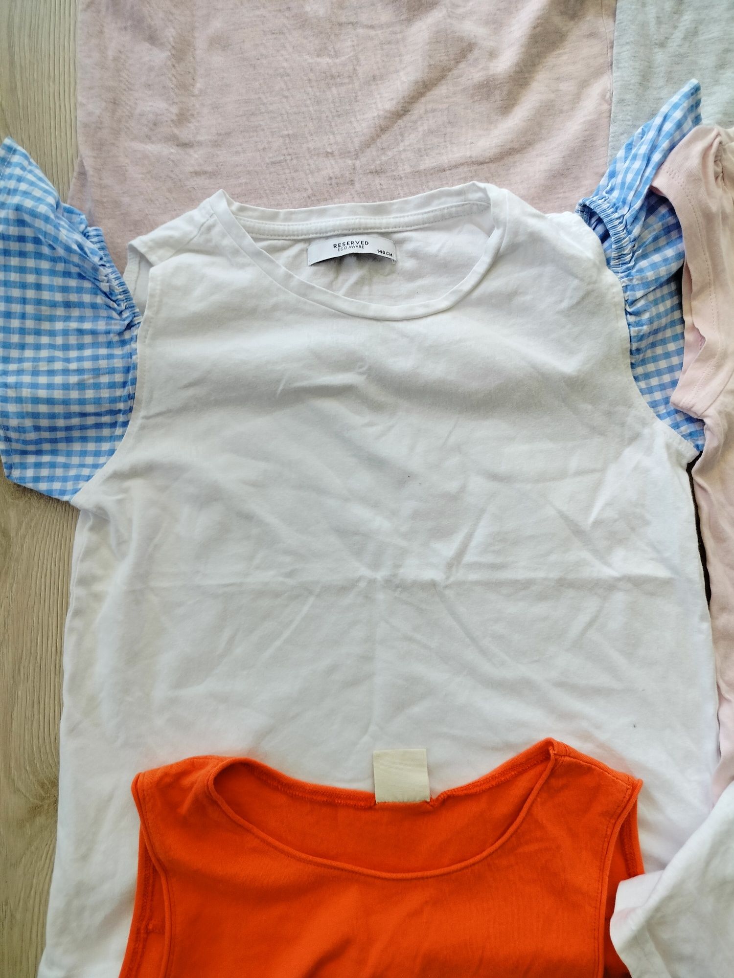 Paka t-shirt dziewczęcy topów na lato 140 firmówki Zara Reserved