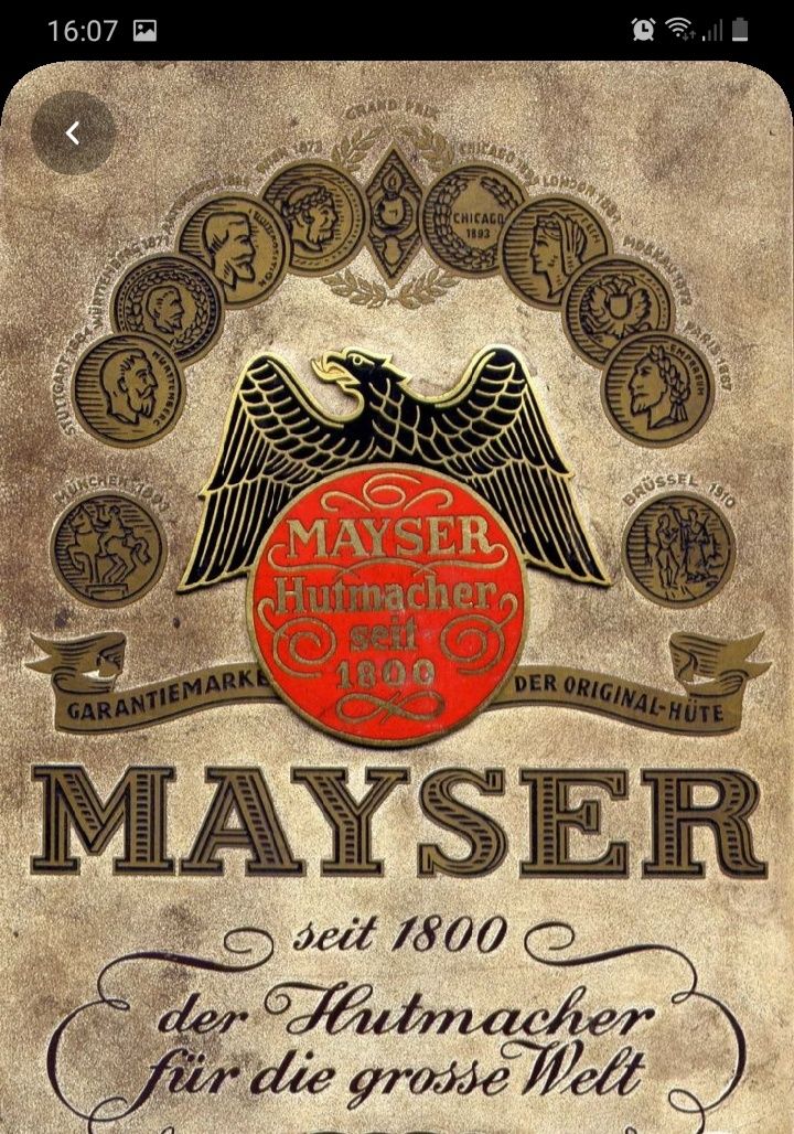 Chapéu Mayser Hutmacher Seit 1800