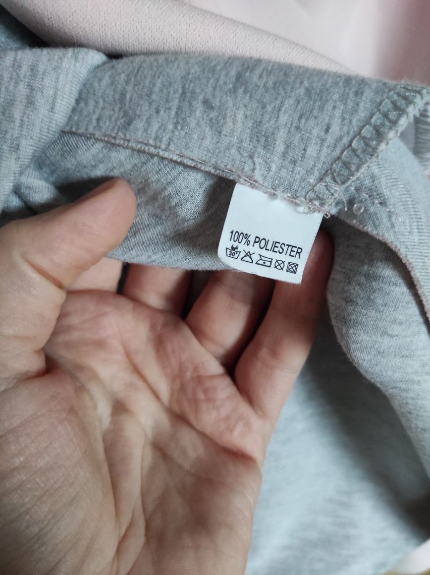 Loudress 42 XL sukienka płaszcz na wiosnę kieszenie pudrowy róż