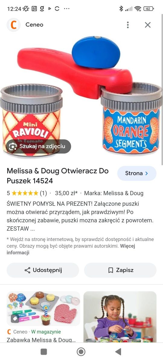 Melissa & doug otwieracz do puszek zabawka montessori