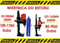 Wynajmę wiertnicę do betonu wiertarkę diamentową, otwornicę, koronę