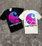 Новая футболка Carhartt — CyberSkies  — Чорна / Біла — Кархарт — ХС-ХЛ